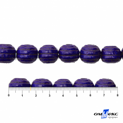 0309-Бусины деревянные "ОмТекс", 16 мм, упак.50+/-3шт, цв.018-фиолет - купить в Армавире. Цена: 62.22 руб.