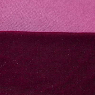 Бархат стрейч №2, 240 гр/м2, шир.160 см, (2,6 м/кг), цвет бордо - купить в Армавире. Цена 740.88 руб.