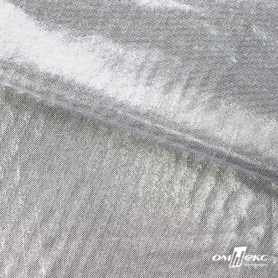 Трикотажное полотно голограмма, шир.140 см, #602 -белый/серебро - купить в Армавире. Цена 385.88 руб.