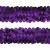 Тесьма с пайетками 12, шир. 30 мм/уп. 25+/-1 м, цвет фиолет - купить в Армавире. Цена: 1 098.48 руб.