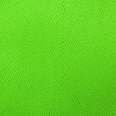 Фатин матовый 16-142, 12 гр/м2, шир.300см, цвет неон.зелёный - купить в Армавире. Цена 101.95 руб.