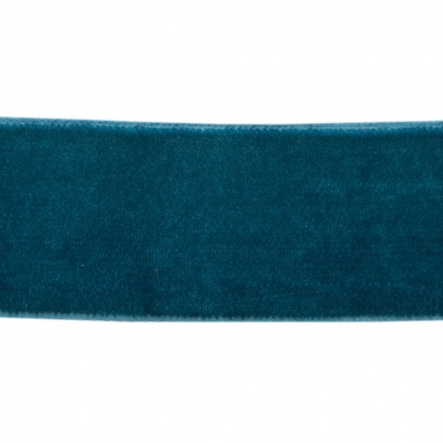 Лента бархатная нейлон, шир.25 мм, (упак. 45,7м), цв.65-изумруд - купить в Армавире. Цена: 981.09 руб.