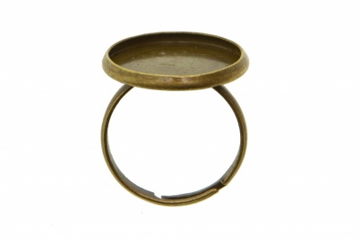 Заготовка для рукоделия металлическая фигурная для кольца 15мм - купить в Армавире. Цена: 7.44 руб.