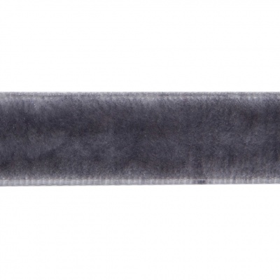 Лента бархатная нейлон, шир.12 мм, (упак. 45,7м), цв.189-т.серый - купить в Армавире. Цена: 462.28 руб.