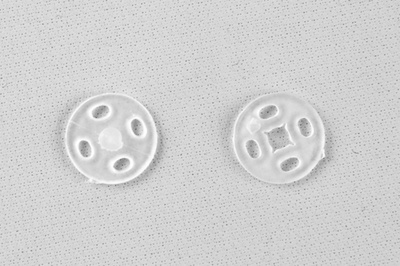 Кнопки пришивные пластиковые 10 мм, блистер 24шт, цв.-прозрачные - купить в Армавире. Цена: 48.41 руб.