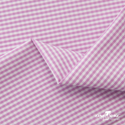 Ткань сорочечная Клетка Виши, 115 г/м2, 58% пэ,42% хл, шир.150 см, цв.1-розовый, (арт.111) - купить в Армавире. Цена 306.69 руб.