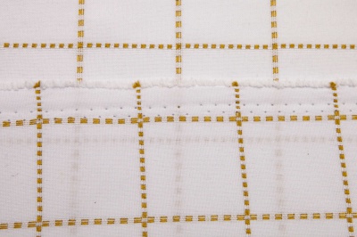 Скатертная ткань 25537/2009, 174 гр/м2, шир.150см, цвет белый/бежевый - купить в Армавире. Цена 269.46 руб.