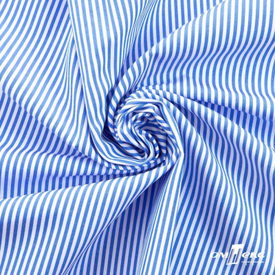 Ткань сорочечная Полоска Кенди, 115 г/м2, 58% пэ,42% хл, шир.150 см, цв.3-синий, (арт.110) - купить в Армавире. Цена 306.69 руб.