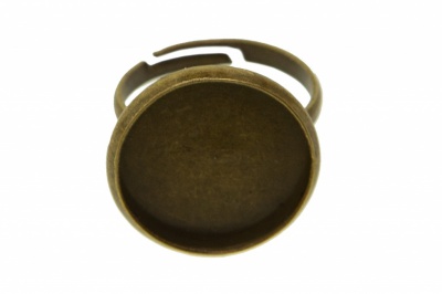 Заготовка для рукоделия металлическая фигурная для кольца 15мм - купить в Армавире. Цена: 7.44 руб.