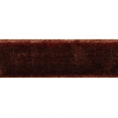 Лента бархатная нейлон, шир.12 мм, (упак. 45,7м), цв.120-шоколад - купить в Армавире. Цена: 396 руб.